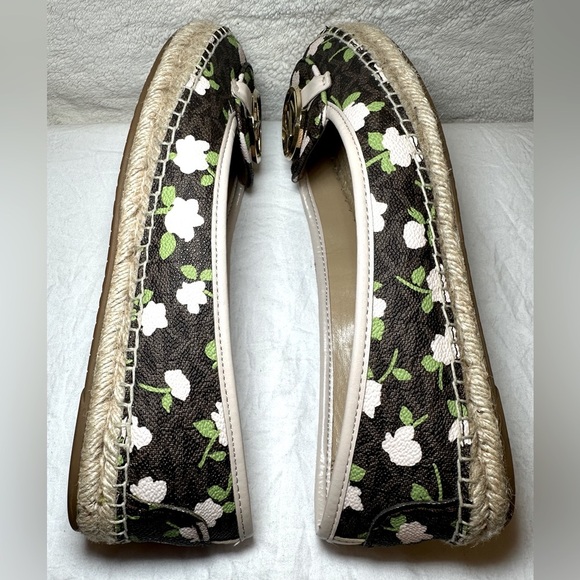 Michael Michael Kors “Lillie” espadrille flat slip-on slide-on loafer floral 7.5 - Picture 5 of 10